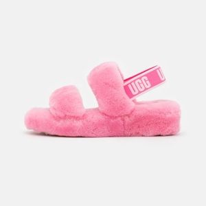 UGG Oh Yeah Sheepskin Slippers in Pink